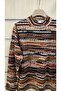 Half Turtleneck Patterned Blouse - 4