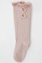 Girl's Golf Socks with Bow Accessories and Lace, Ages 1-8, Dusty Rose - 3