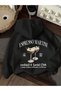 Women's Black Martini Printed Hooded Hoodie Sweatshirt - 3