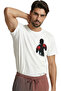 Shadow Boxer and Red Gloves Silhouette Printed Athlete Design Premium Men's T-Shirt - 4