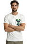 تي شيرت Green Bear مطبوع Premium للرجال مع نظارات على طراز الجرافيتي - 5