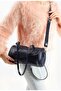 Women's Long Strap Cylinder Model Shoulder Bag Navy Blue