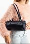 Women's Long Strap Cylinder Model Shoulder Bag Navy Blue - 2
