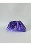 Purple Satin Rose Pearl Portfolio Evening Dress Handbag