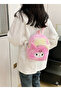 Kuromi Plush Bag Girl's Zippered Backpack with Adjustable Strap, 35X30 cm