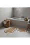 Straw / Jute 5 Piece White Striped Bath Mat Set |   Dirty Laundry Basket |   Oval Baskets - 4