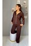 Women's Modal Fabric Zip-Up Relaxed Fit Tracksuit Set - 8
