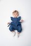 Baby Girl & Kids Denim Jumpsuit Set with Shirt and Ruffled Straps