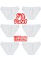 6 Pack Premium Quality Bamboo Women's Bikini Panties White Oztn6201