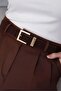 Suede/Square Bridge Buckle Women's Belt Coat Belt Trouser Belt,Suede Belt - 3