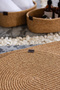 Straw / Jute 4 Piece Bathroom Mat Set |   Oval Basket, Mop and Decor Set - 3