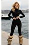 Scuba Diving Fabric Double Zipper Jumpsuit - 3