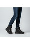 Boys' Black Color Fur Inside Adhesive Velcro Non-Slip Sole Style Boots - 2