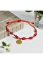 Red String 7 Knots Lucky Bracelet – Gold Color Fu Symbol, Adjustable Auspicious Bracelet - 3