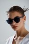 Unisex Oval Blue Uv Protection Retro Modern Sunglasses - 2