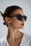 Unisex Oval Blue Uv Protection Retro Modern Sunglasses - 5