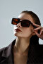 Nolita Rectangular Framed Brown Vintage Retro Glasses Uv Protected - 2