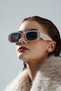 Square Thick Honey Cream Framed Retro Vintage Unisex Eyewear Uv Protection - 8