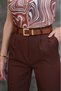 Square Gold Buckle Suede Women's Belt Trouser Belt Dress Belt Waist Belt Body Belt Shirt
