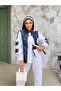 Denim Detailed White Suit
