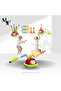 M.A&F 3-in-1 Musical Rope Jump & Ring Toss Rocket Launcher Toy for Kids