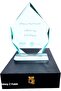 Crystal Glass Award Trophy with Wooden Gift Box - 2