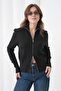 Women's Half-Zipper Closure Premium Yarn Soft Textured Knit Sweater - 6