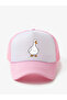 Duck Print Pink Baseball Cap