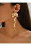 Gold Leaf Dangle Earrings - 4
