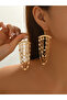 Women Metal Tassel Chain Earrings - 4