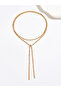 Gold Metal Tassel Chain Necklace - 3