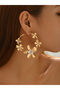Women Metal Floral Earrings