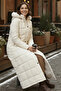 Hooded Quilted Coat O2005 Stone Color - 5