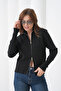 Women's Half-Zipper Closure Premium Yarn Soft Textured Knit Sweater
