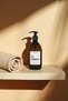 2-Piece Amber Chubby Bottle with Wooden Stand Makeup Remover and Hand Cream 500ml Amber Glass Bottle 2 Pieces - 7