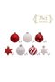 Christmas Balls, Red and White Set of 35, 5CM. Traditional Ornaments for Christmas Decoration. - 6