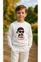 Children's Suit Sweatshirt Baby with Glasses Printed Girls Boys Crew Neck3 4-5-6-7-8-9-10-11-12Years - 2