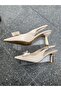 Open-Back Women's Shoes with Cream Bow Accessories - 3