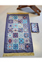 Practical and Portable Silk Textured Bag Prayer Mat – 40 Patch Patterns – Zippered