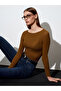 32122 Boat Neck Cashmere Blend Ultra Lightweight Modal Blouse - Dark Brick Red