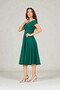 Midi Boat Neck Dress - Emerald Green - 2
