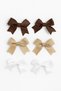 Girl's Multi-Colored 6-Piece Ribbon Bow Clip Buckle Set - 2