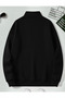 Unisex Mock Neck Zippered Oversized Sweatshirt - Large Size Sweatshirt - 2