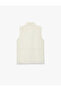 Mock Neck Zippered Faux Fur Vest with Pockets - 4