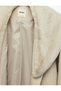 Detachable Faux Fur Collar Coat with Belt Cashmere Long Sleeve - 4