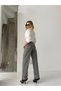 High Waist Loose Leg Pants Jeans with Detail of Leg Detachment - 5