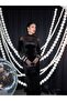 Shoulder Transparent Velvet Long Dress - 7