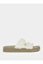 Beige Buckle Detail Slides