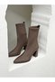 26K9007 Scuba Fabric 10cm Thick Heel Boots for Women
