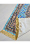 Practical and Portable Silk Textured Prayer Rug with Bag – Turquoise with Carpet Pattern – Zippered - 5